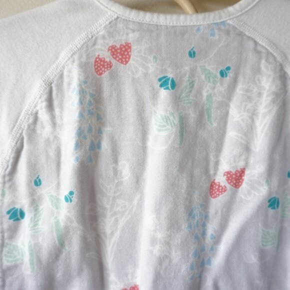 Nest Designs Bamboo Muslin Strawberry Floral Print Sleep Sack White Sz S 6-18m - Picture 5 of 9